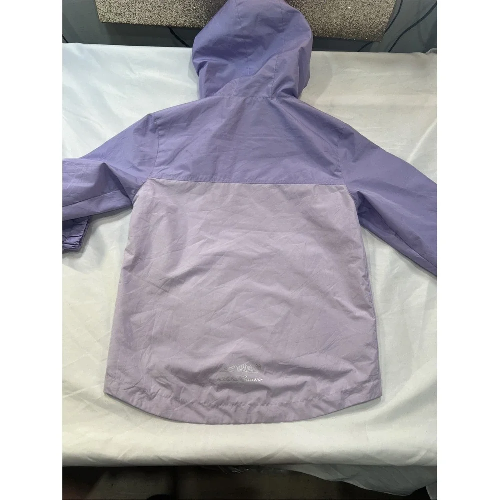 Eddie Bauer‎ S 7/8Girls Kids 3-in-1 Jacket Light Weight Windbreaker Rain Plum499